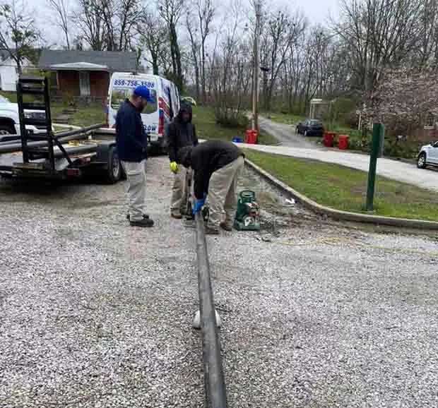 fast flow plumbers preparing for trenchless pipe lining